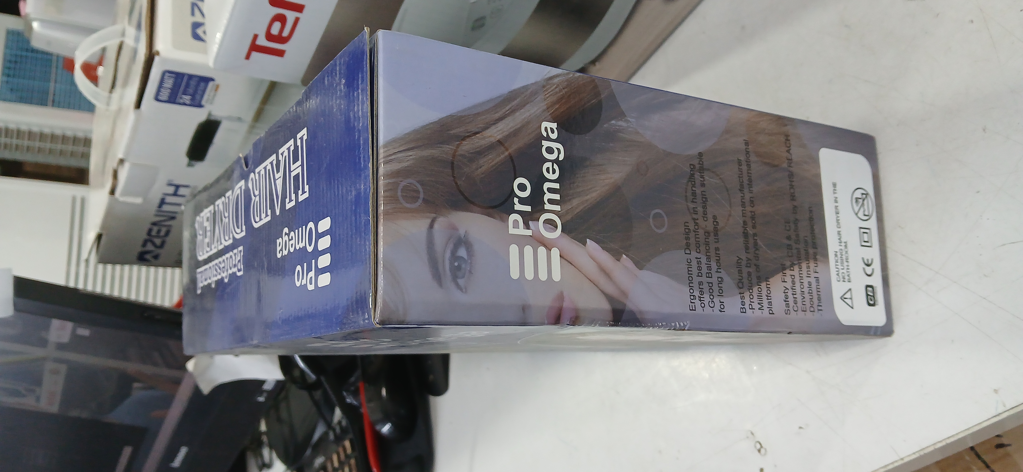 سشوار حرفه‌ای Pro Omega مدل 8803 (توان 2400 وات، موتور AC، باد سرد)