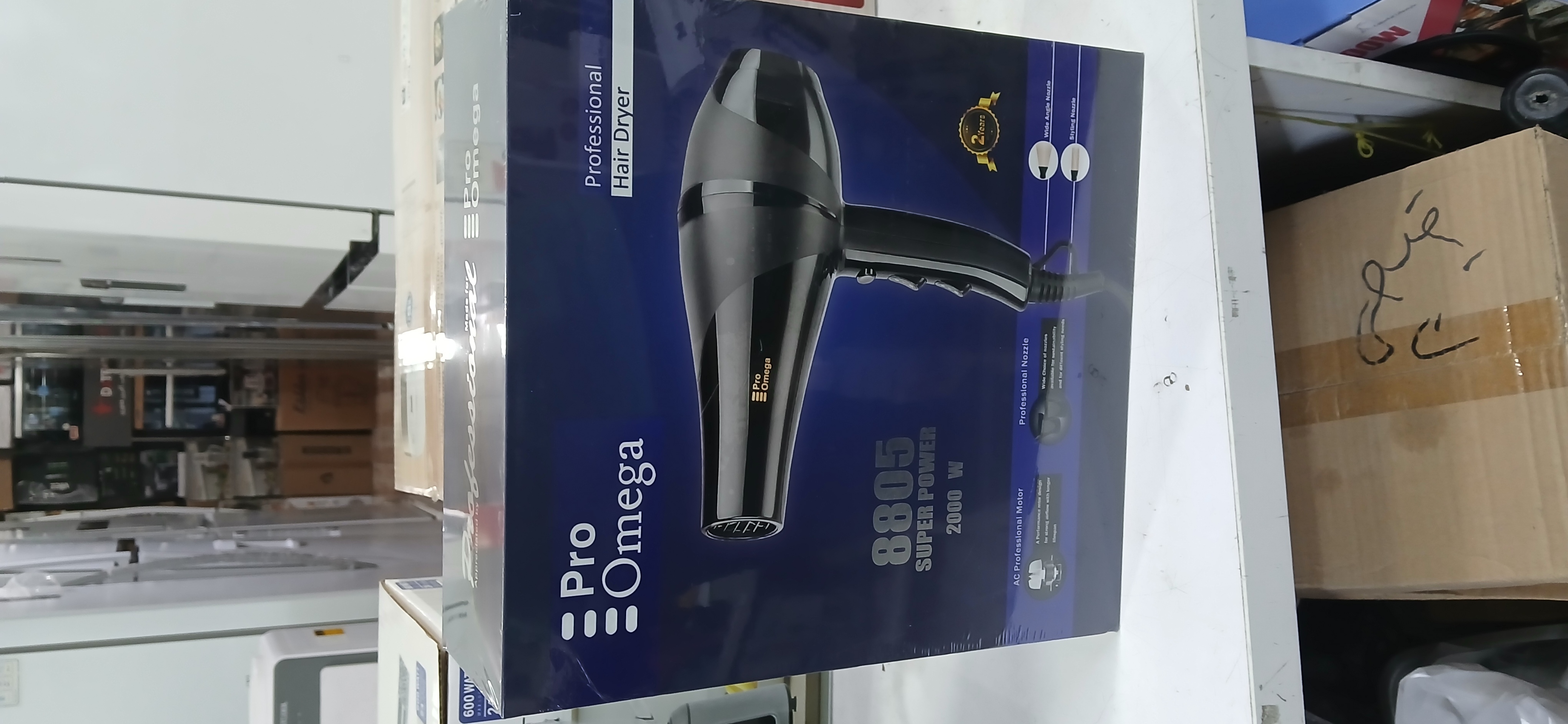 سشوار حرفه‌ای Pro Omega مدل 8805 (توان 2000 وات، موتور AC، سوپر پاور)