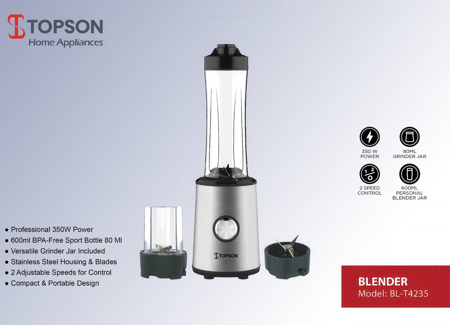 مخلوط‌کن تاپسون مدل BL‑T4235 اسموتی ساز