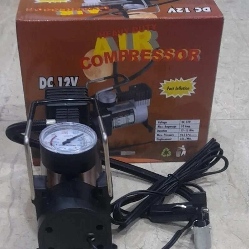 پمپ باد فندکی خودرو(ارسال رایگان) 12 ولت تک سیلندر 150 PSI مدل DC12V | کمپرسور باد خودرو قسطی و ارسال رایگان