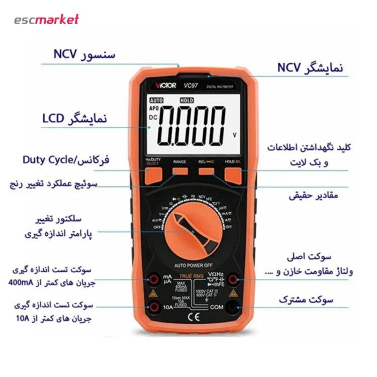 مولتیمتر ویکتور VICTOR VC97 2021